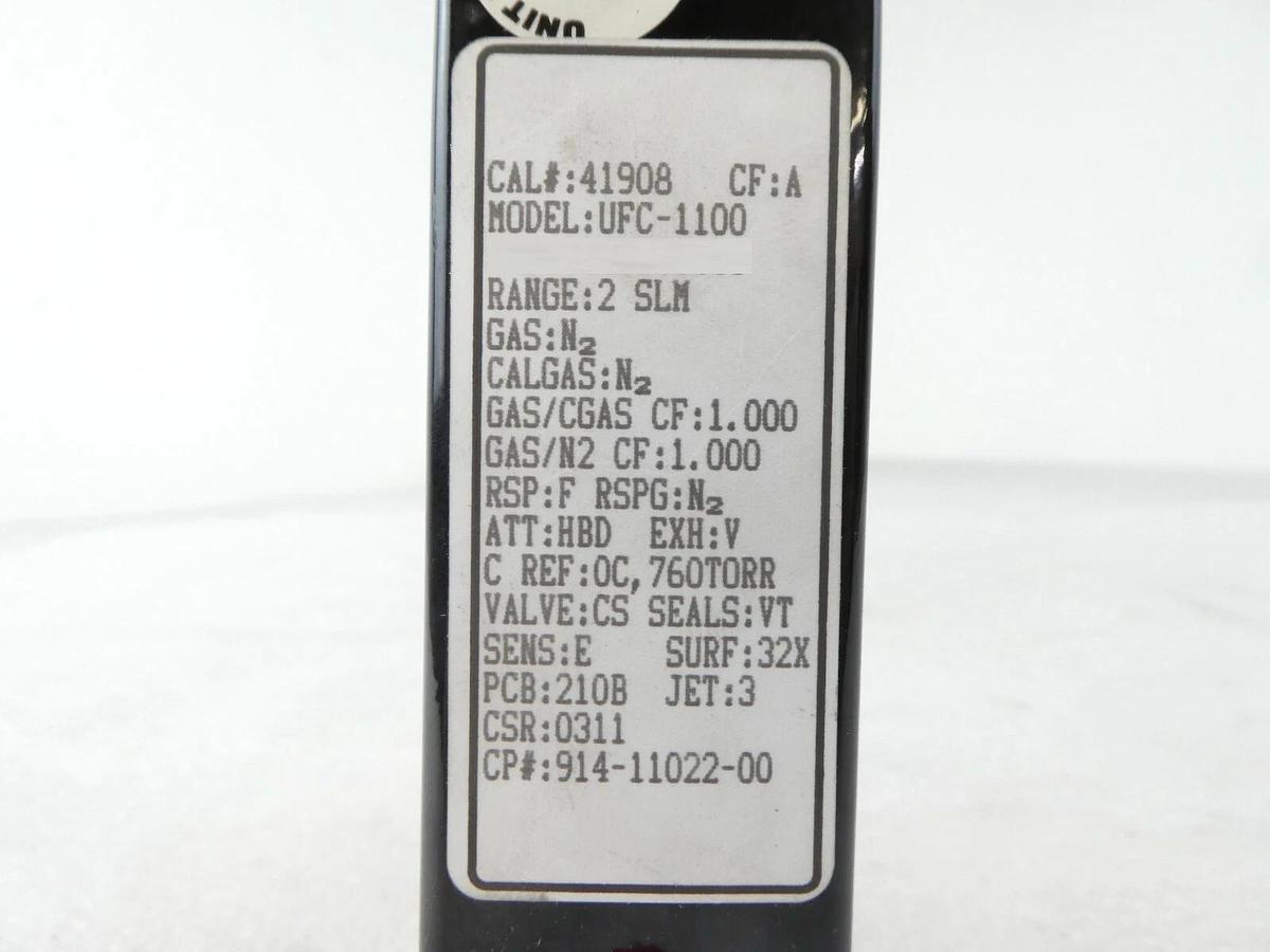 Used UNIT Instruments UFC-1100 Mass Flow Controller MFC 2 SLM N2 AMAT Working Surplus
