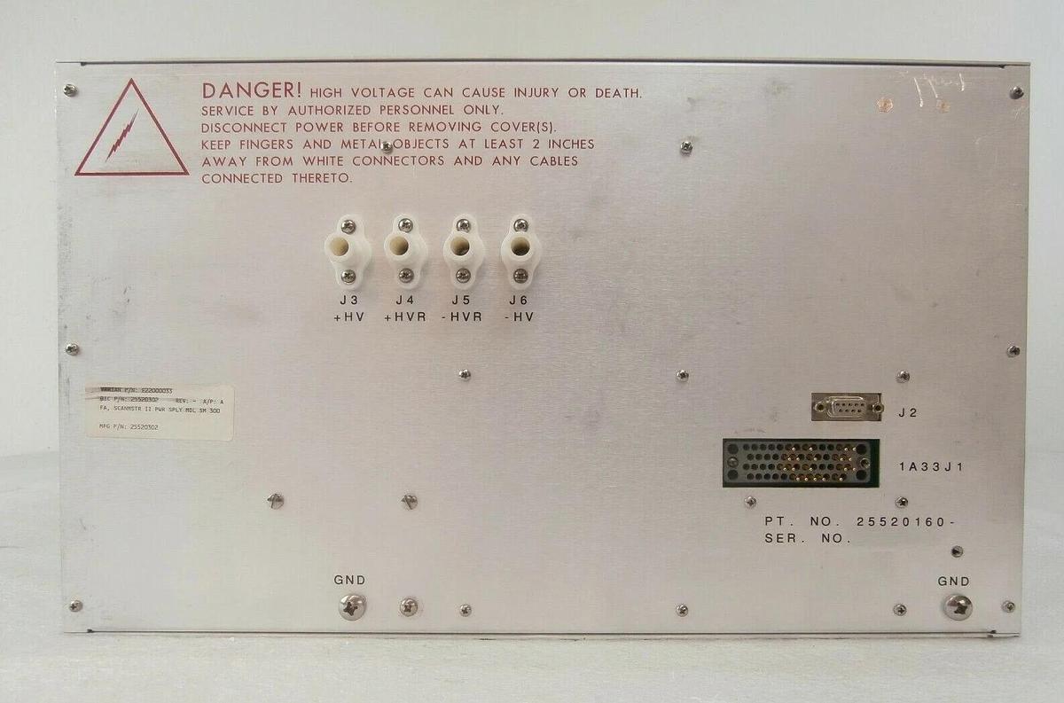 Used Brookhaven 25520302 HV DC Offset Supply SCANMASTER II Varian E22000033 Working