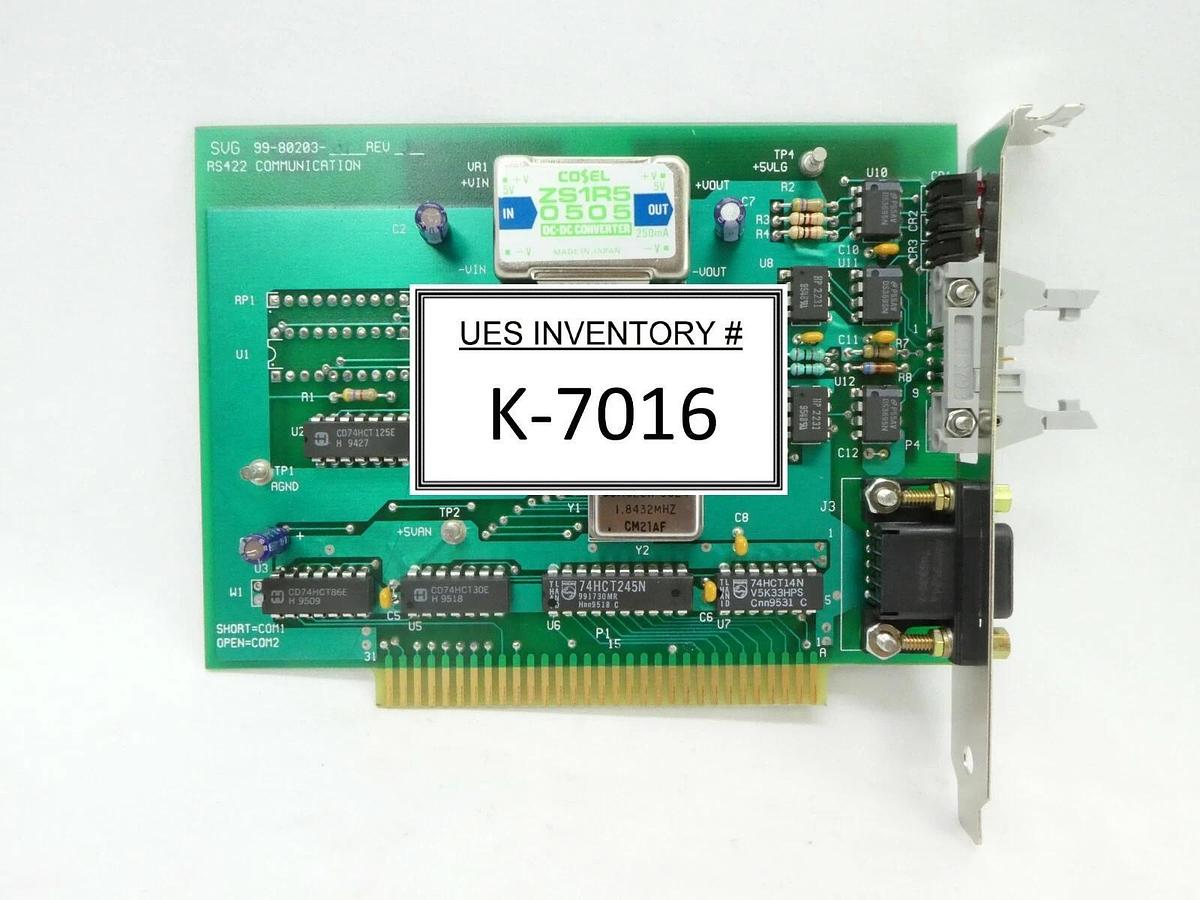 Used SVG Silicon Valley Group 99-80203-01 RS422 Communications PCB Rev. J 90S Spare