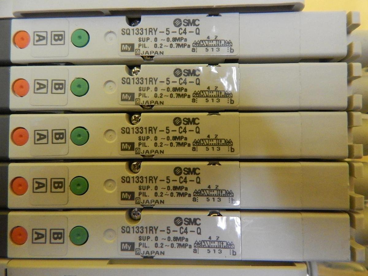 Used TEL Tokyo Electron I/O Chamber 5-Port Manifold SMC SQ1331RY-5-C4-Q PR300Z Used