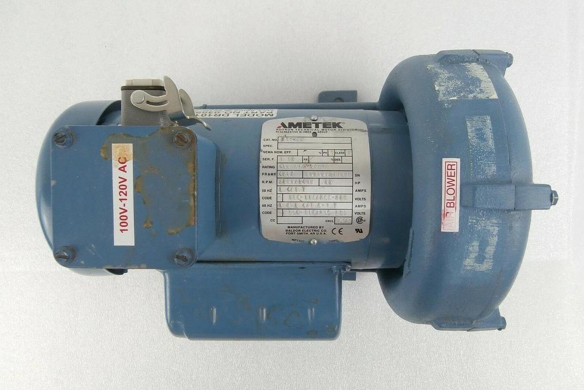 Used Ametek 038936 Air Blower Assembly DR101BX9M Edwards TPU System Working Surplus