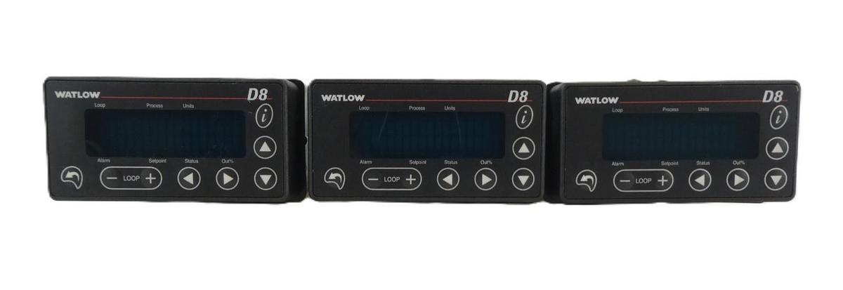 Used Watlow D881-0000-1000 Temperature Controller AMAT 0190-29681 Lot of 3 Working