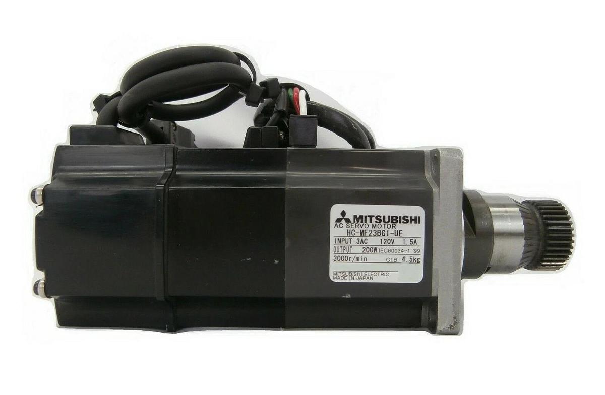 Used Mitsubishi Electric HC-MF23BG1-UE AC Servo Motor 200W Working Spare