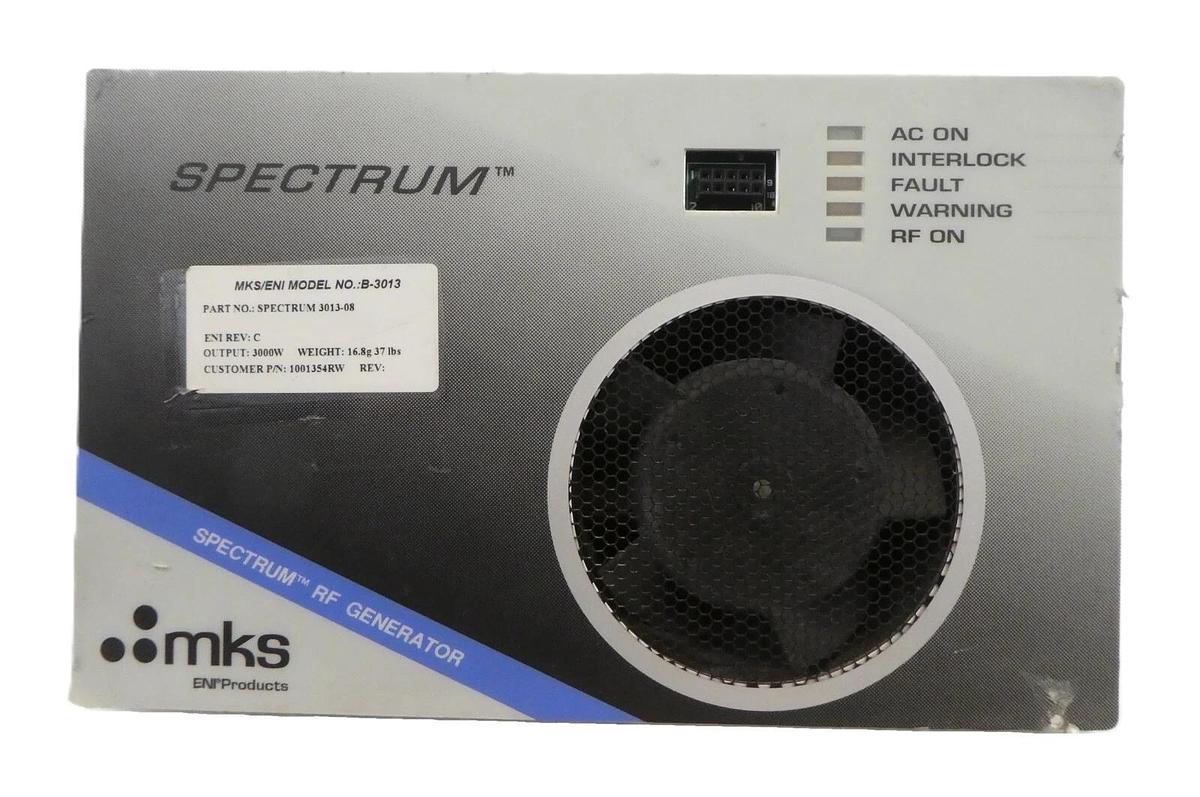 Used SPECTRUM B-3013 MKS Instruments 3013-08 RF Generator 1001354 Untested Surplus
