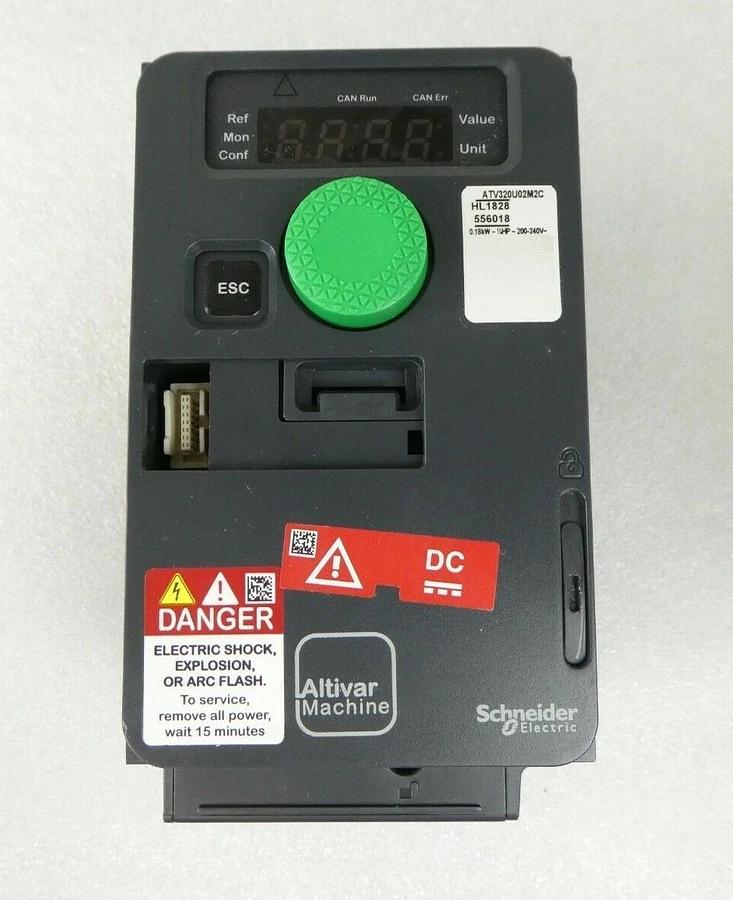 Used Schneider Electric ATV320U02M2C VFD Frequency Drive Altivar 320 VW3A3600 Working