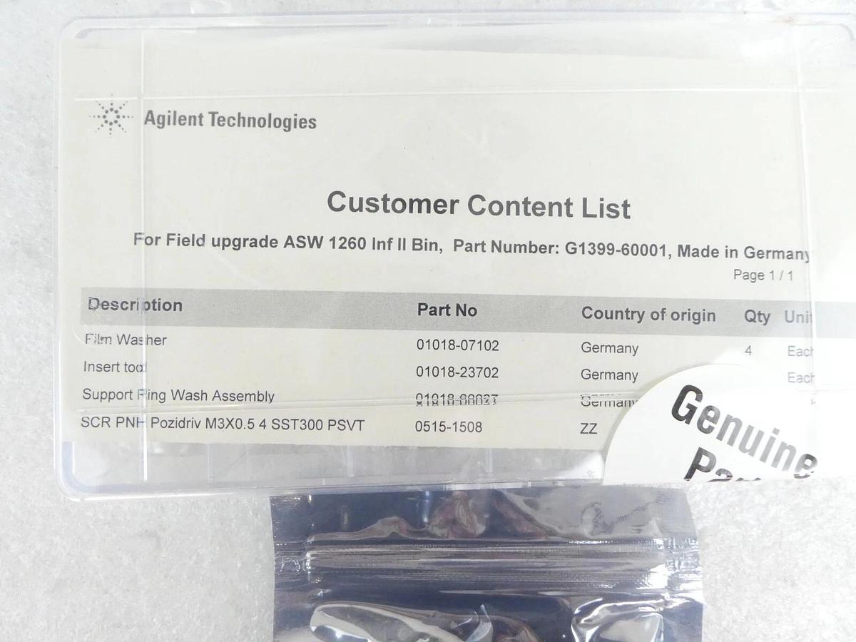 Agilent G1399-60001 Active Seal Wash Kit for 1260 Infinity II Sciex 5056623 New