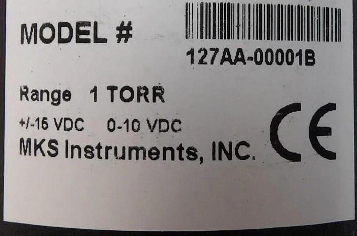 Used MKS Instruments 127AA-00001B Baratron Pressure Transducer Working Surplus