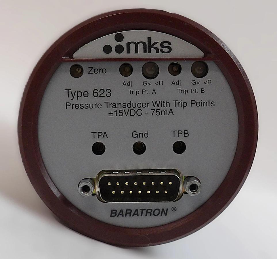 Used MKS Instruments 623A-14934 Baratron Capacitance Manometer Lot of 2 Working