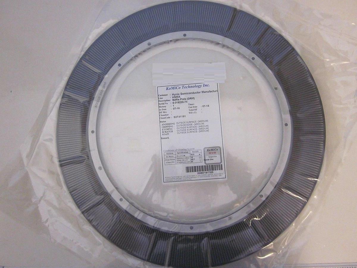 Refurbished AceCo S33-1040 Baffle Plate TEL Tokyo Electron 1D10-101475-11 Unity Refurbished