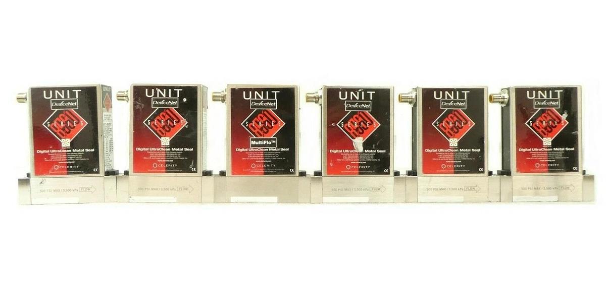 Used Celerity UFC-8565C Mass Flow Controller UNIT Lot of 6 AMAT 0190-16330 Working