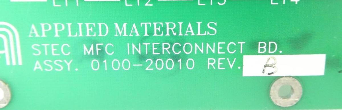 Used AMAT Applied Materials 0100-20010 STEC MFC Interconnect PCB Working Surplus