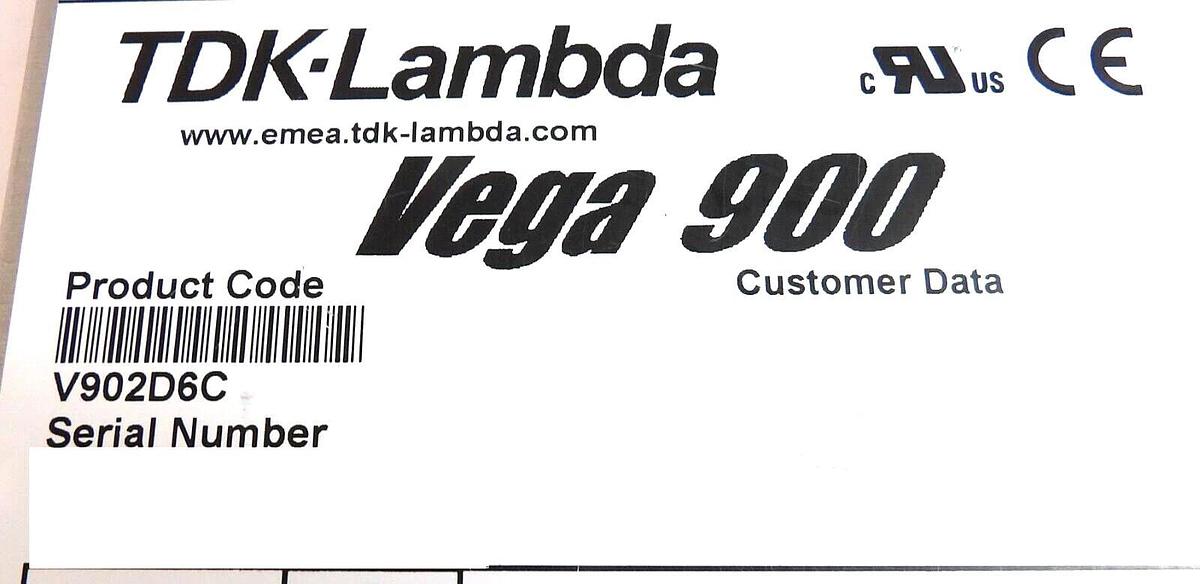 Used TDK-Lambda V902D6C Spectrometer Power Supply Vega 900 AB Sciex Working Surplus