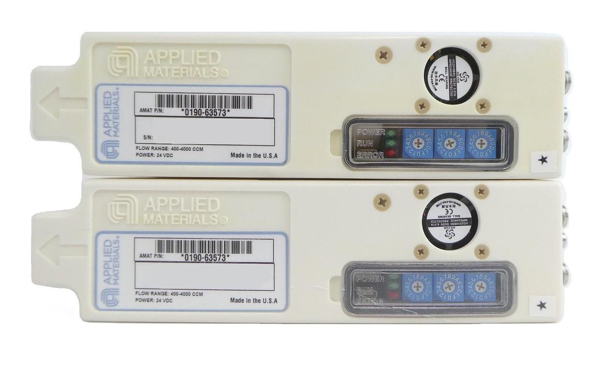 Used AMAT Applied Materials 0190-63573 Flow Controller 400-4000 CCM Lot of 2 Working