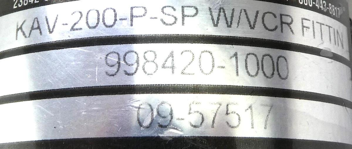 Used MDC Vacuum Products KAV-200-P-SP Pneumatic Angle Valve 998420-1000 Working Spare
