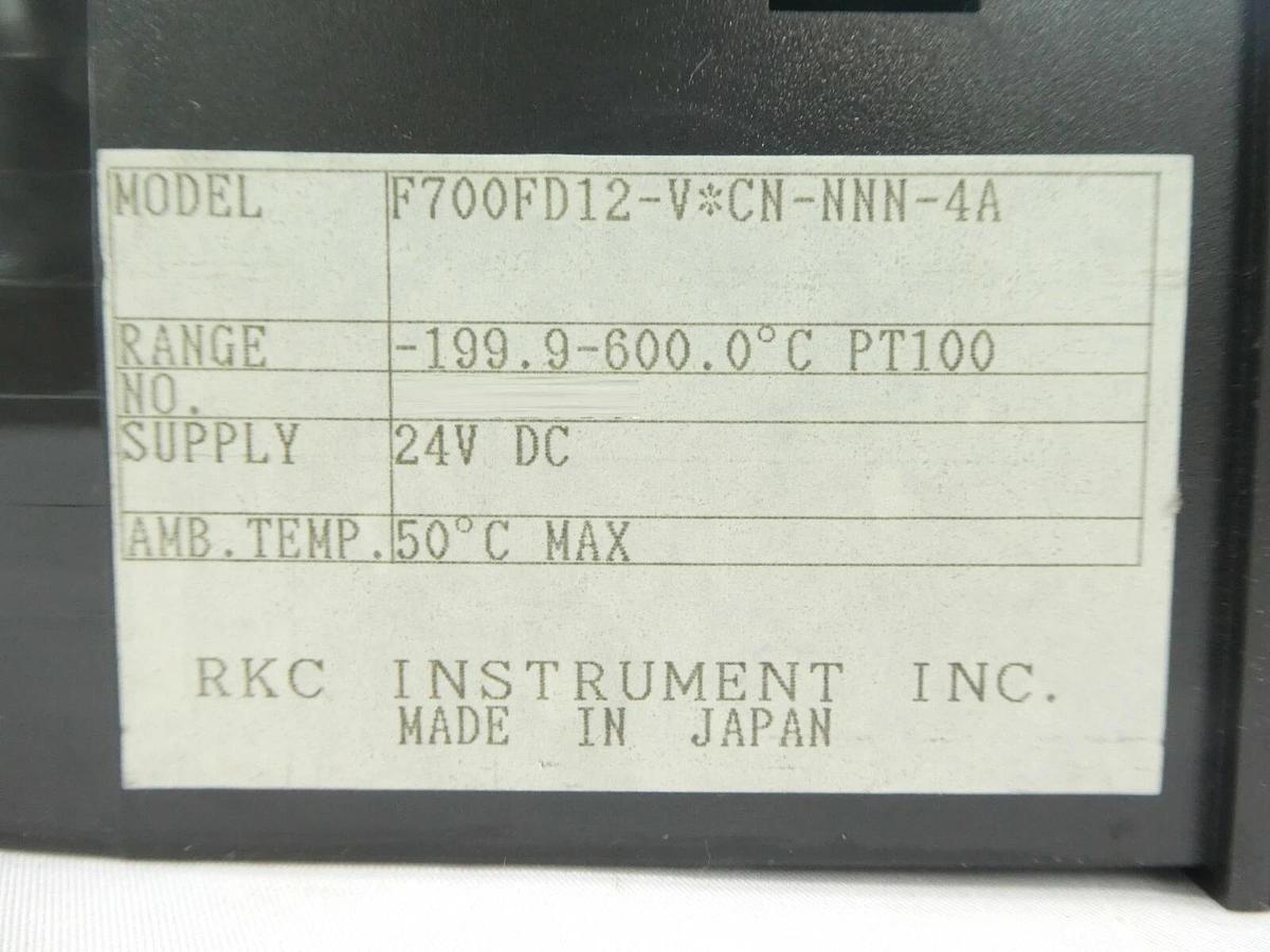 Used RKC REX-F700 Temperature Controller F700FD12 F700FD04 Lot of 2 Working Surplus