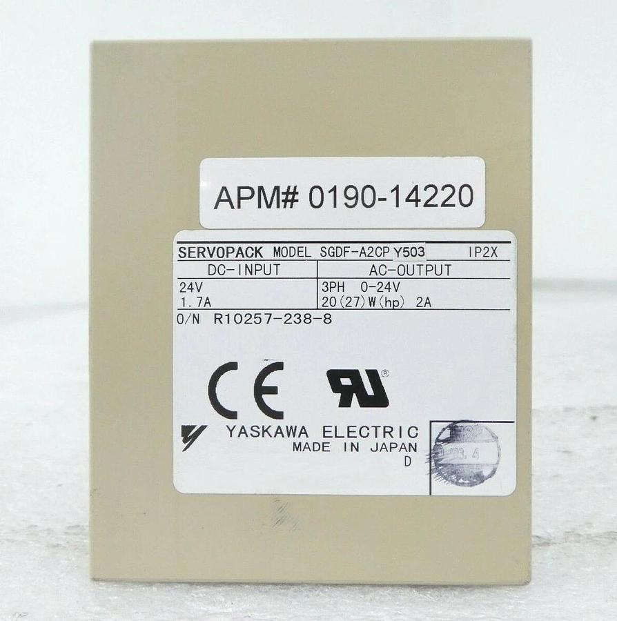 Used Yaskawa SGDF-A2CPY503 Driver AMAT Applied Materials 0190-14220 Producer Working