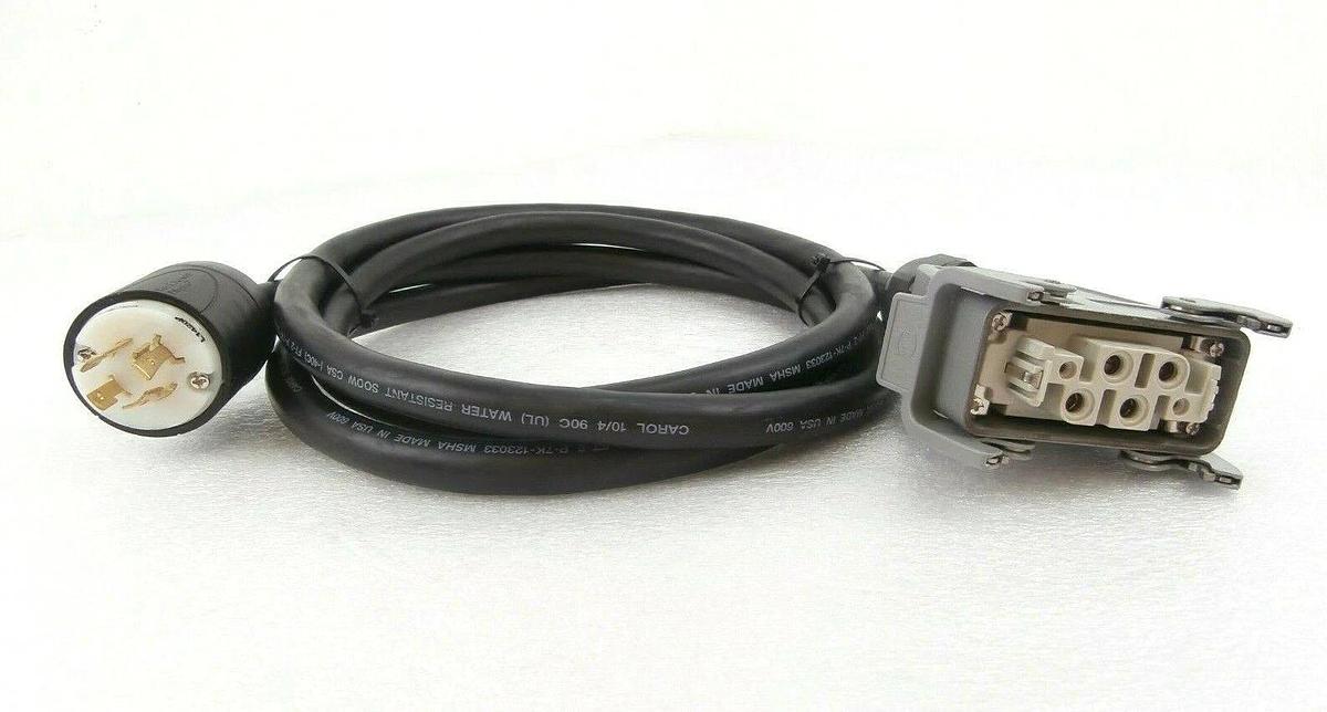 Used Edwards E21909516 iQDP Power Plug with 9 Foot Cable 2.7M iQDP40 iQDP80 Working