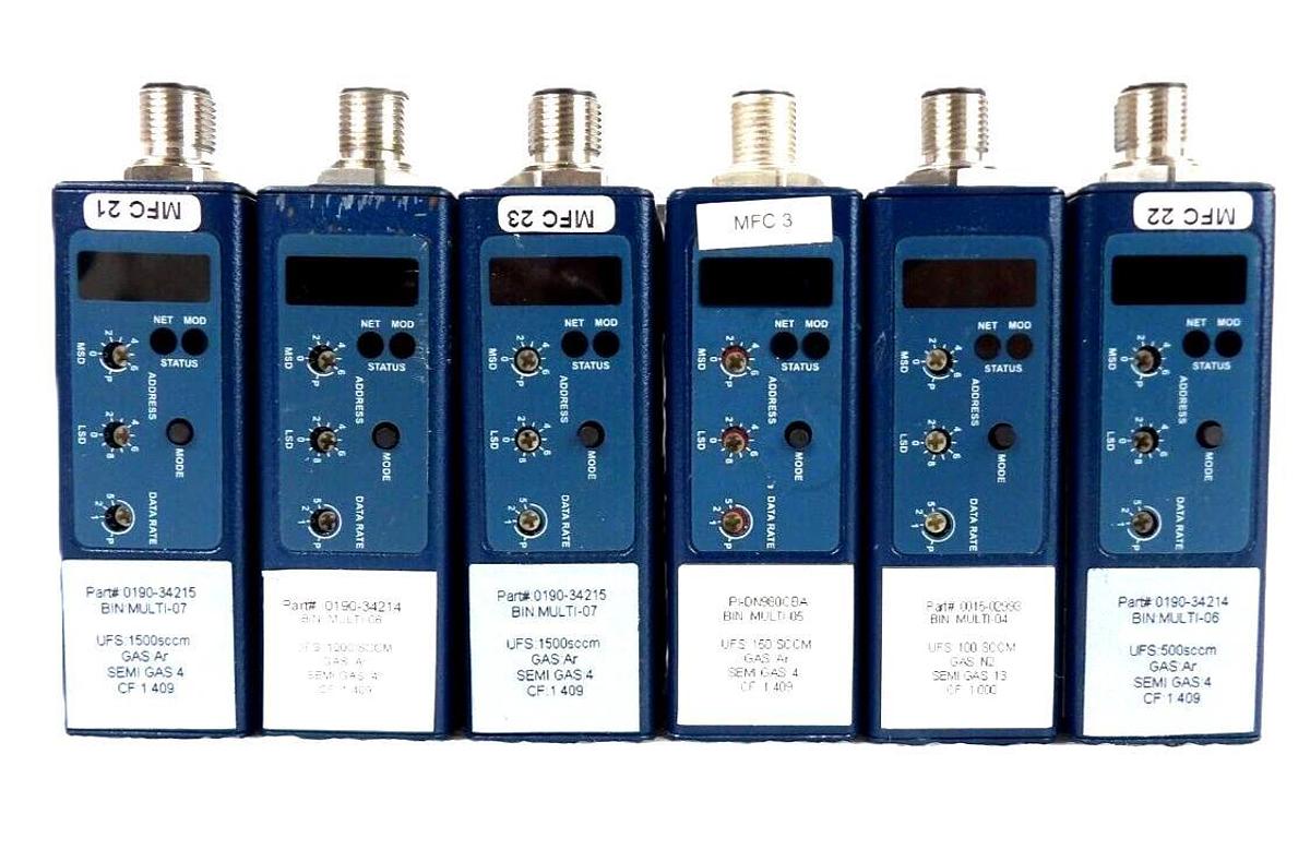 Used Aera PI-98 Series Mass Flow Controller MFC Lot of 8 Working Surplus