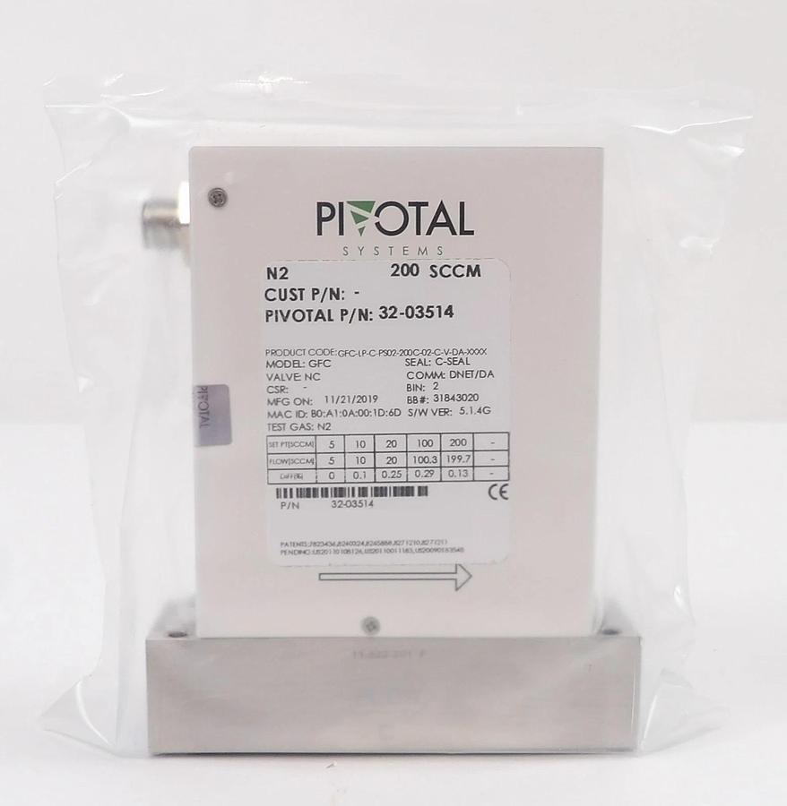 Used Pivotal Systems 32-03514 Mass Flow Controller MFC AMAT 0190-81375 New Surplus