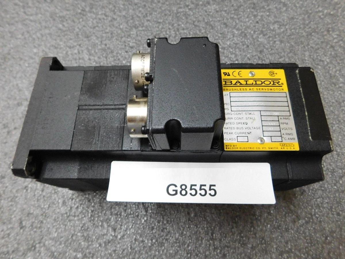 Used BALDOR W129/1418 D121 124 02 Brushless AC Servo Motor Used Working