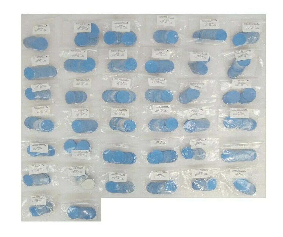 PSI PSI-1309-2 3M Lapping Film Disc AlOx Blue 9 Micron 100 Pack Lot of 38 New