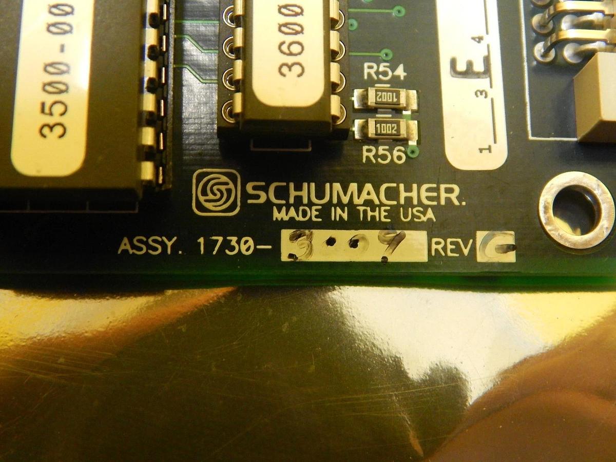 Used Schumacher 1730-3009 I/O Input Output Controller PCB Card Working Spare