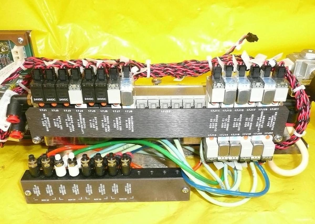 Used Lam Research 853-013610-001 Solenoid Tray Assembly 4420 Etcher Working Surplus