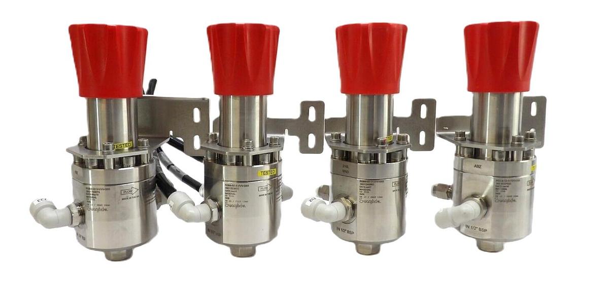 Used Swagelok RSB4-02-3-VVV-G93 Pressure Regulator Lot of 4 Working Surplus