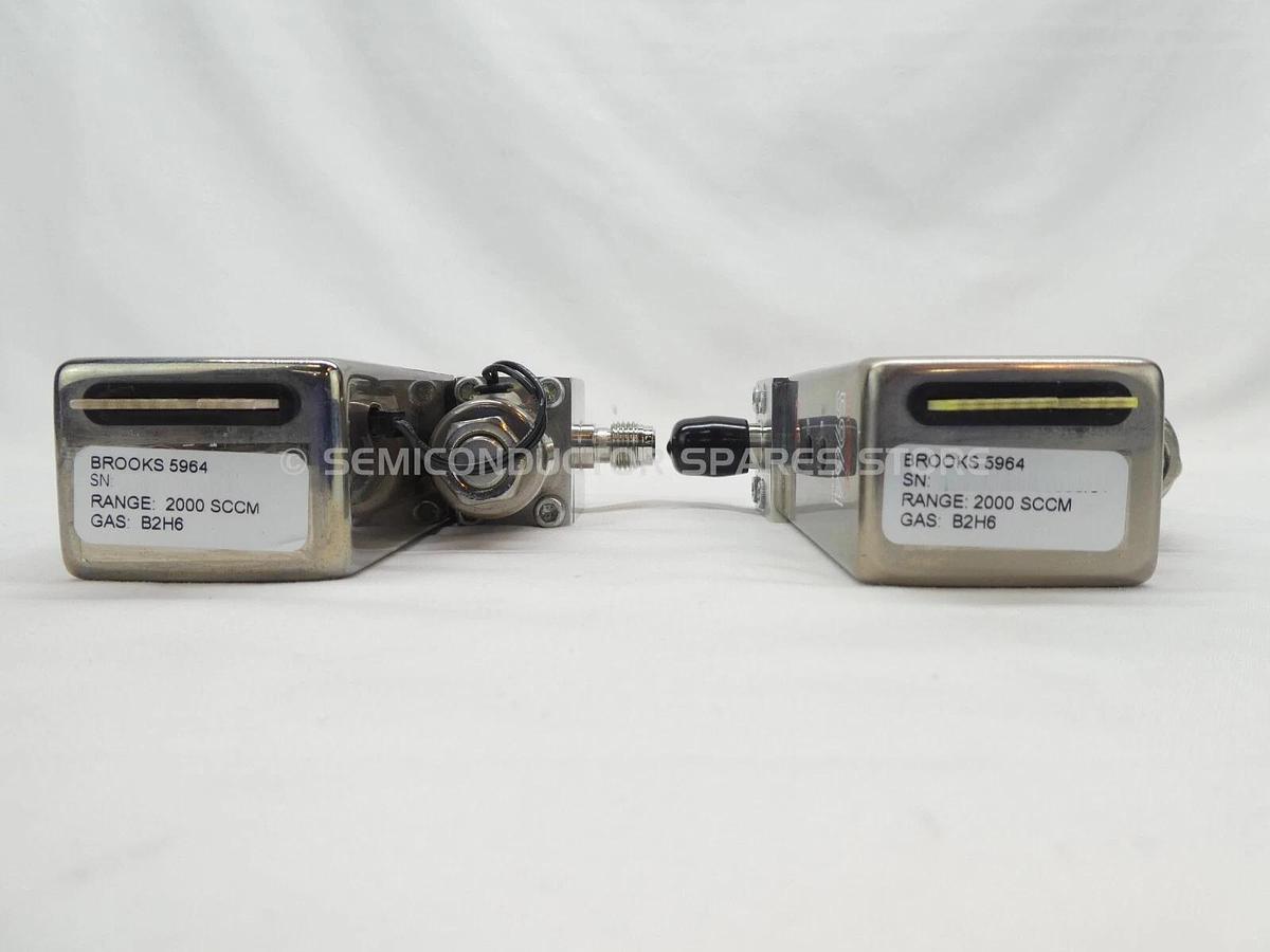 Refurbished Brooks 5964 Mass Flow Controller MFC 2000 SCCM B2H6 Lot of 2 OEM Refurbished