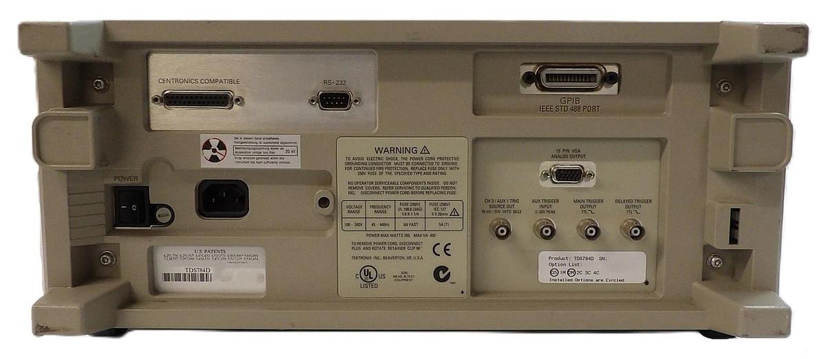 Used Tektronix TDS 784D 4-Channel Digital Oscilloscope 05 13 1F HD 2M 2F Untested