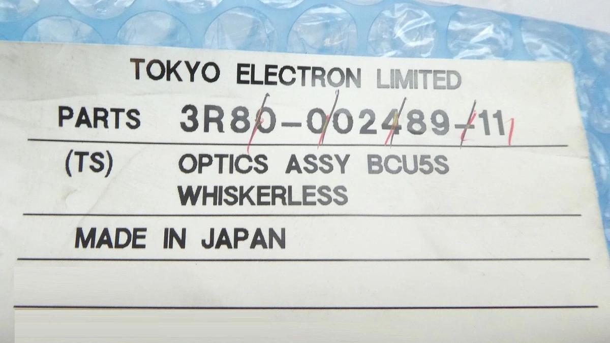 TEL Tokyo Electron TS3R80-002489-11 Whiskerless Optics Assembly BCU5S New