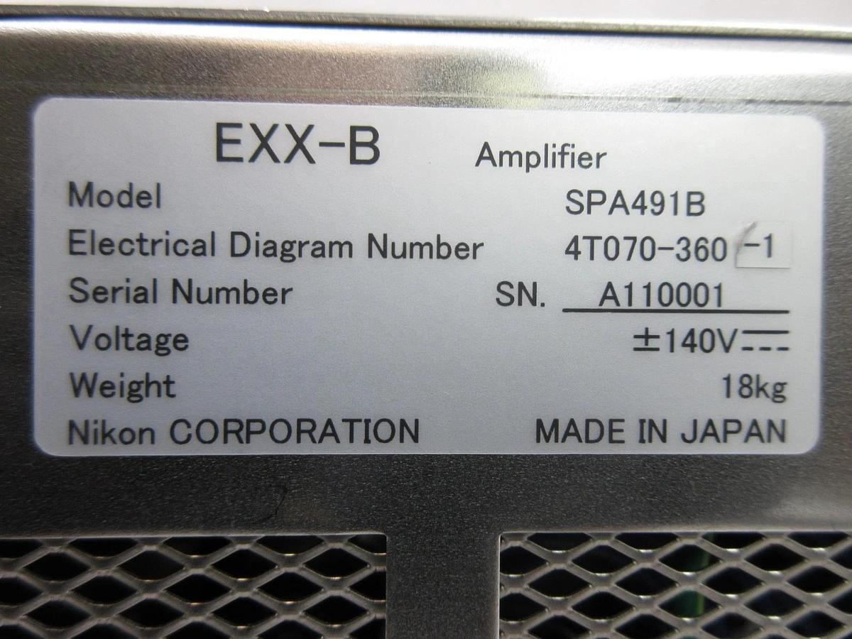 Used Nikon 4T070-360-1 EXX-B Amplifier Module SPA491B 4S013-944 NSR Series Working