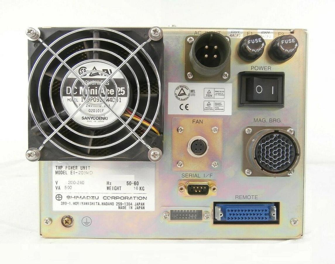 Used TMP Shimadzu EI-203MD Turbomolecular Pump Controller Turbo Tested Working