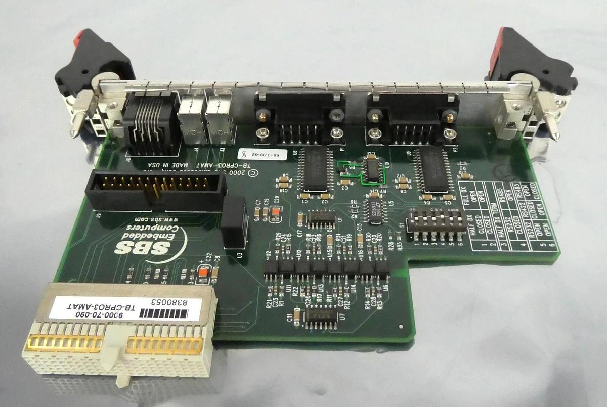 Used SBS Embedded Computers 9000-70-090 PCB Board TB-CPR03-AMAT Working Surplus