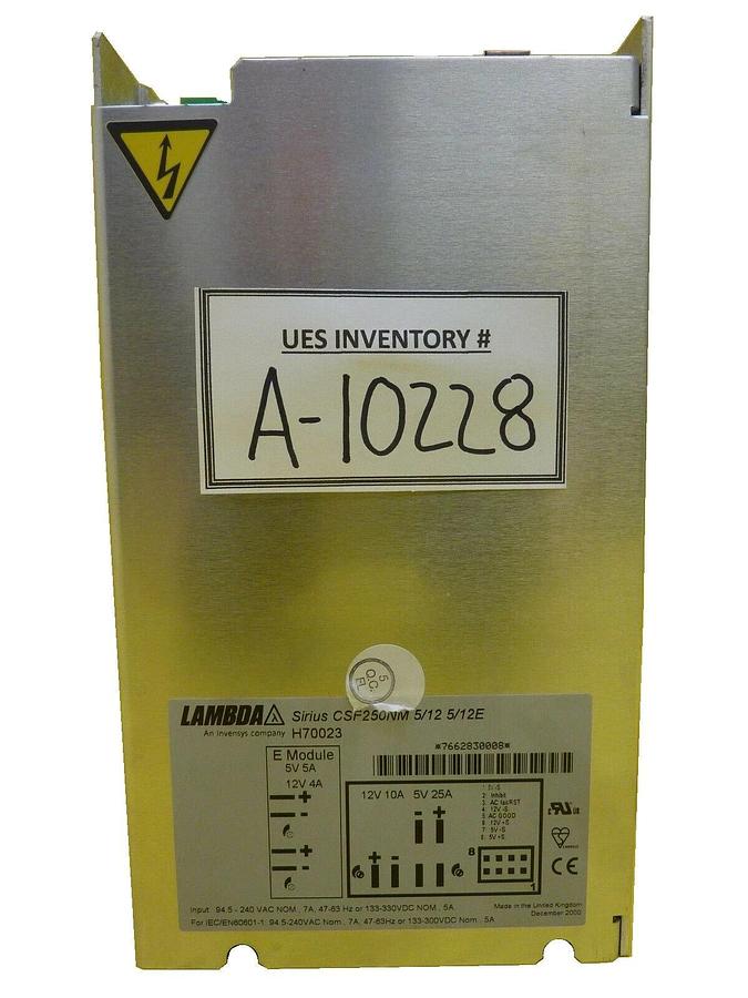 Used Lambda CSF250NM 5/12 5/12E Power Supply Sirius H70023 Working Surplus