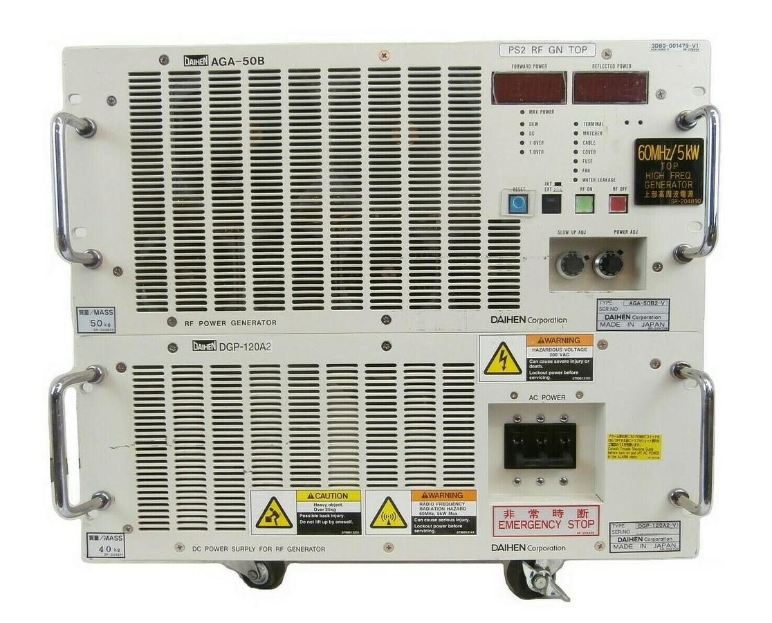 Used Daihen AGA-50B2-V RF Generator DGP-120A2-V TEL 3D80-001479-V1 Tested Working
