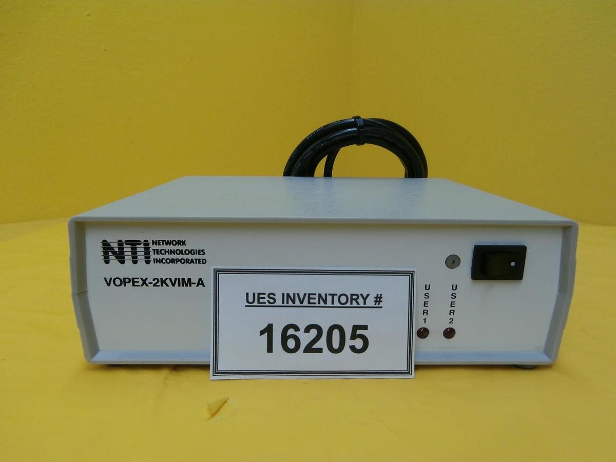 Used NTI Network Technologies VOPEX-2KVIM-A 2-port Video Switching KVM Splitter Used