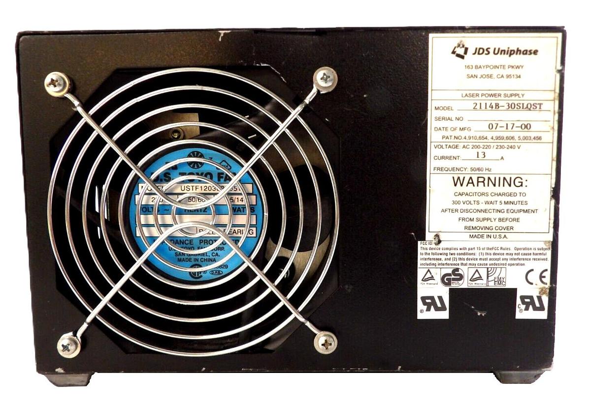 Used 2114B-30SLQST JDS Uniphase Laser Power Supply Module Dented Surplus