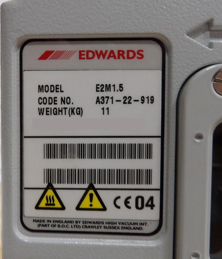 Refurbished E2M1.5 Edwards A371-22-919 Rotary Vane Vacuum Pump IPN 500662234 Refurbished