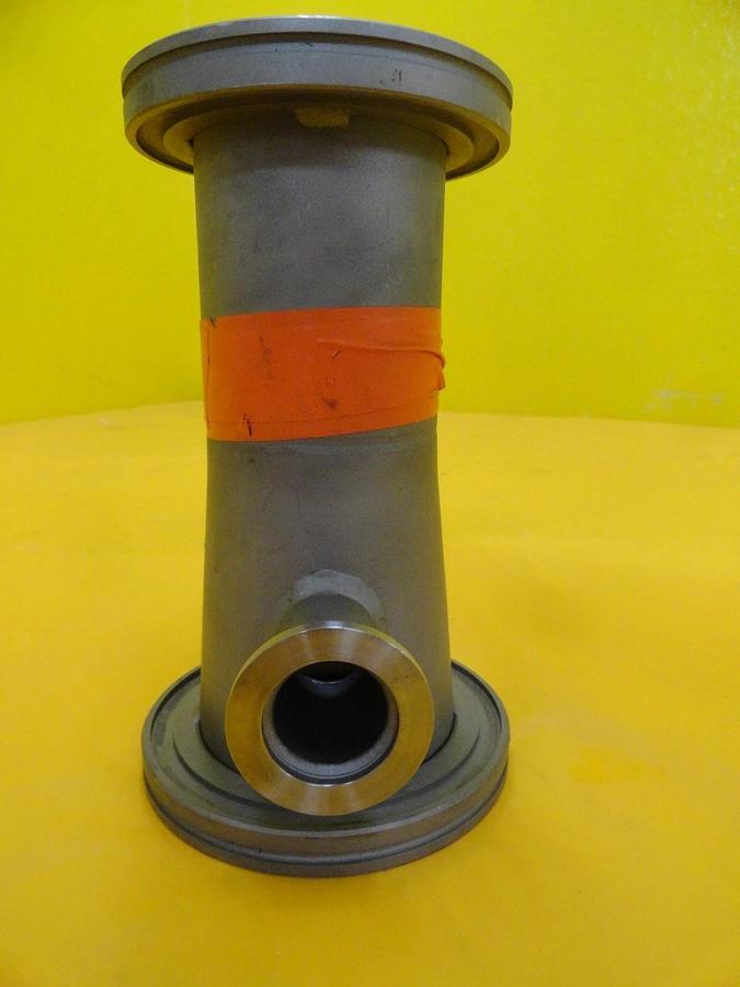 Used Edwards Conical Reducer Tee ISO80 to ISO63 ISO-K 4VCR and NW25 Copper Used