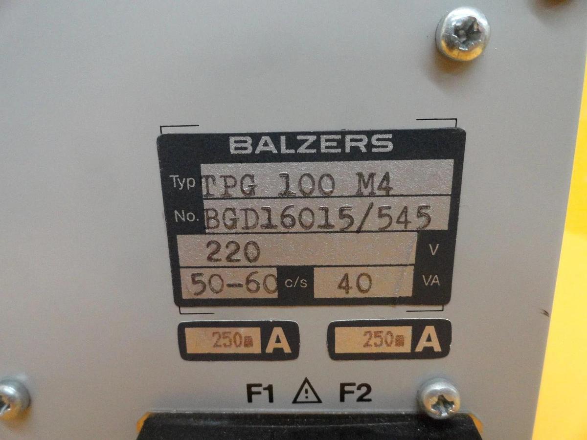 Used Balzers BG D16 015 Multi Pirani Meter Module TPG 100 M4 TPG100 Used Working