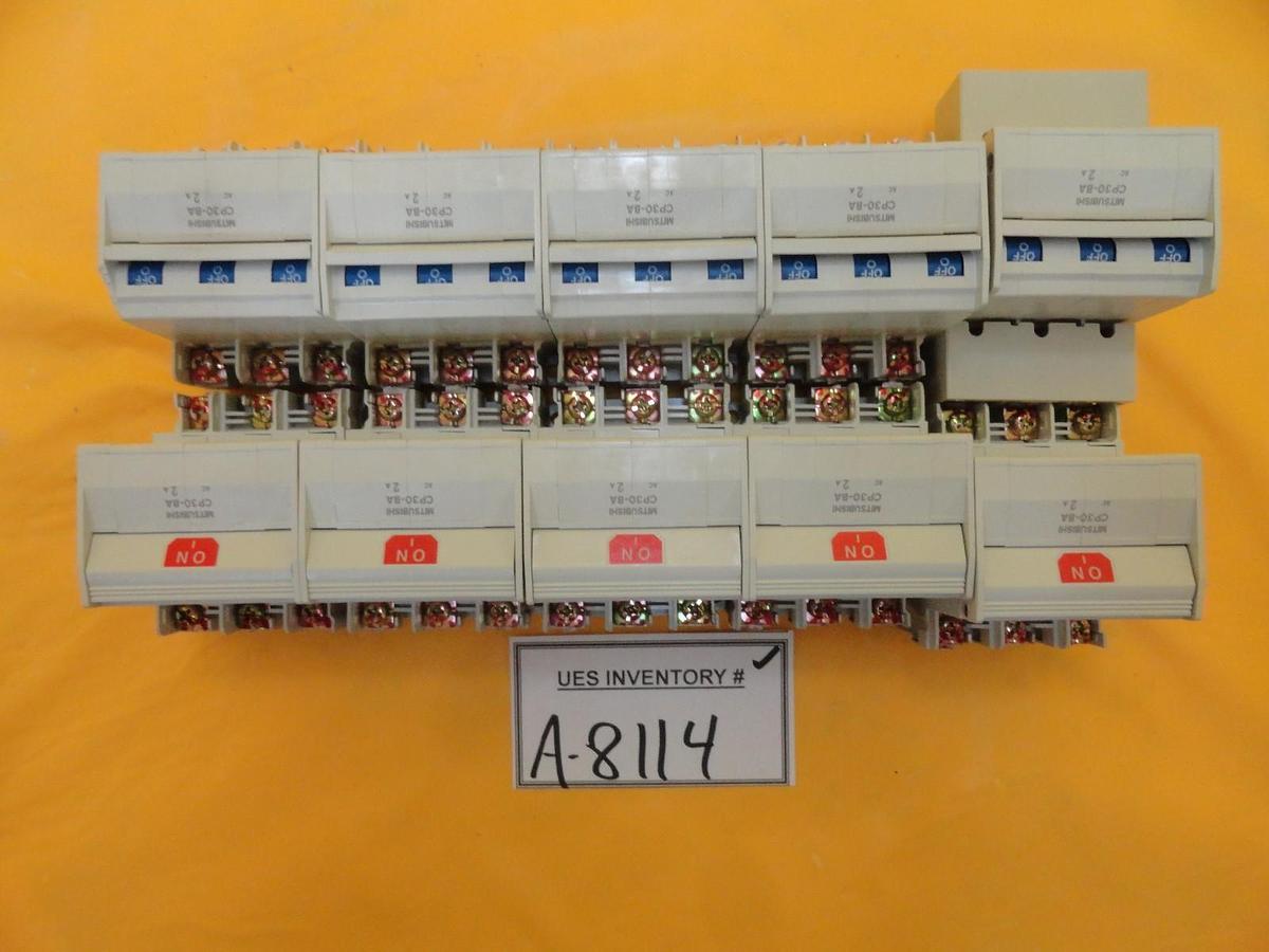 Used Mitsubishi CP30-BA Circuit Protector 3-Pole 2A Reseller Lot of 10 Used Working