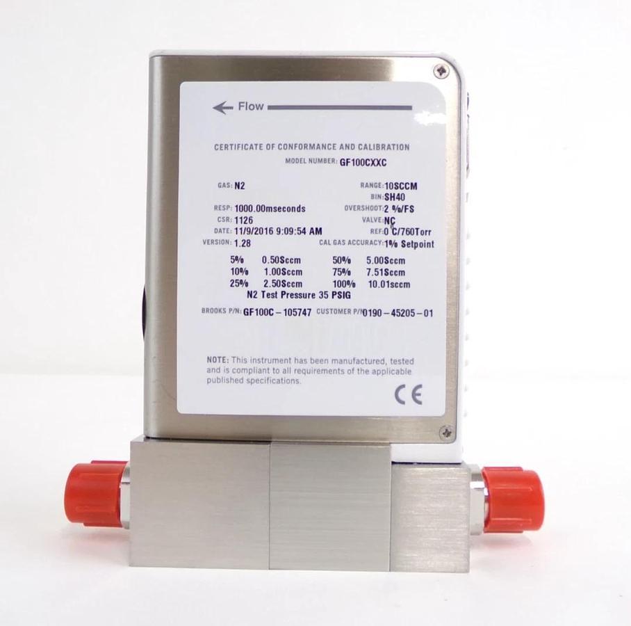 Brooks Instrument GF100C-105747 Mass Flow Controller MFC Lot of 2 New