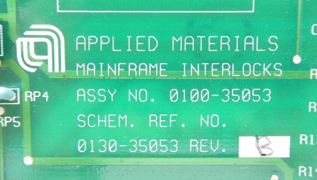 Used AMAT Applied Materials 0100-35053 Mainframe Interlocks PCB Card Working Surplus