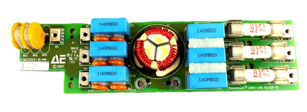 Used AE Advanced Energy 2303293-B Paramount 208V Line Filter V2 PCB 1300894 Working