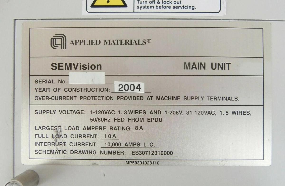 Used AMAT Applied Materials SEMVision Main Unit Power Distribution Unit PDU cX Spare