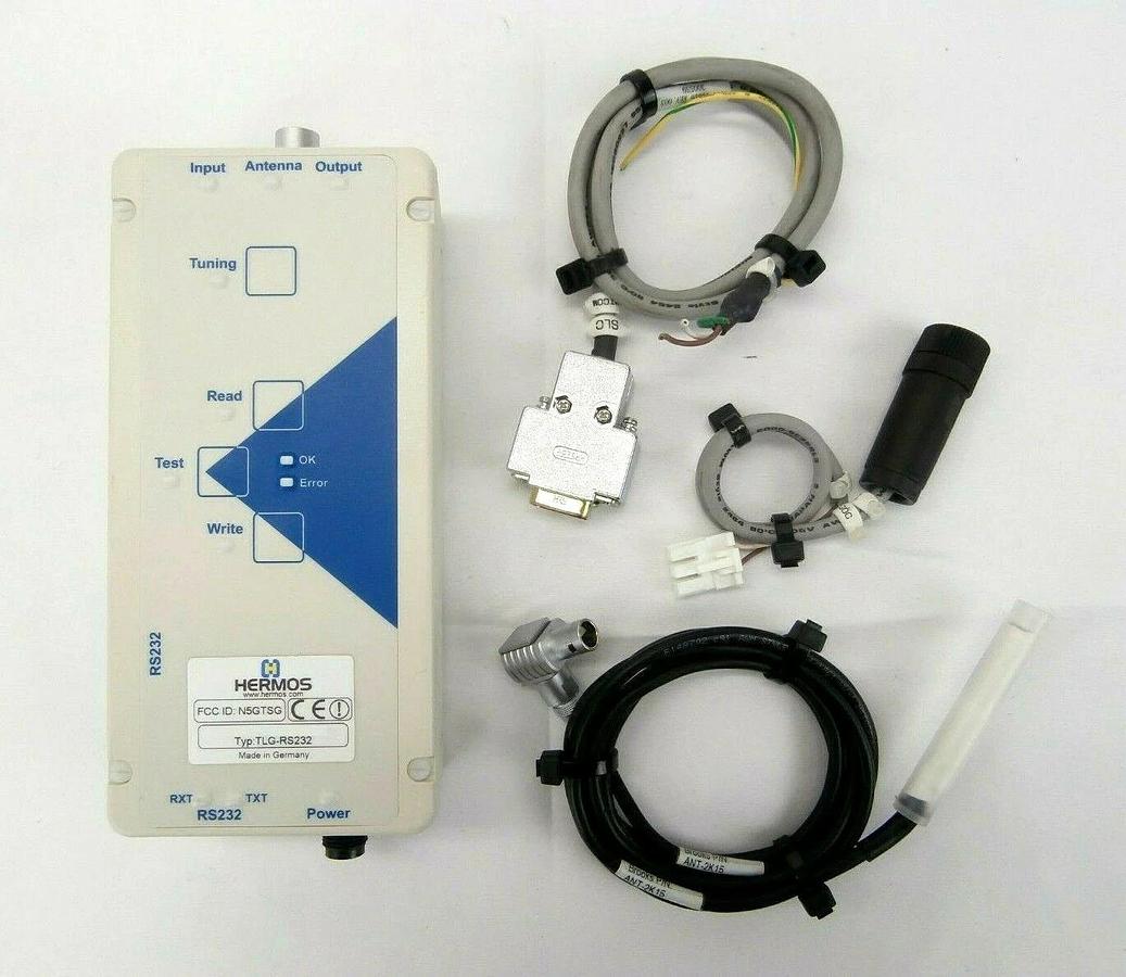 Used Hermos TLG-I1-AMAT-R1 Transponder Reader with Brooks Antenna ANT-2K15 Spare