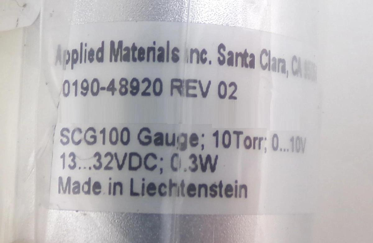 AMAT Applied Materials SCG100 Pressure Gauge 0190-48920 0190-70587 Lot of 5 New