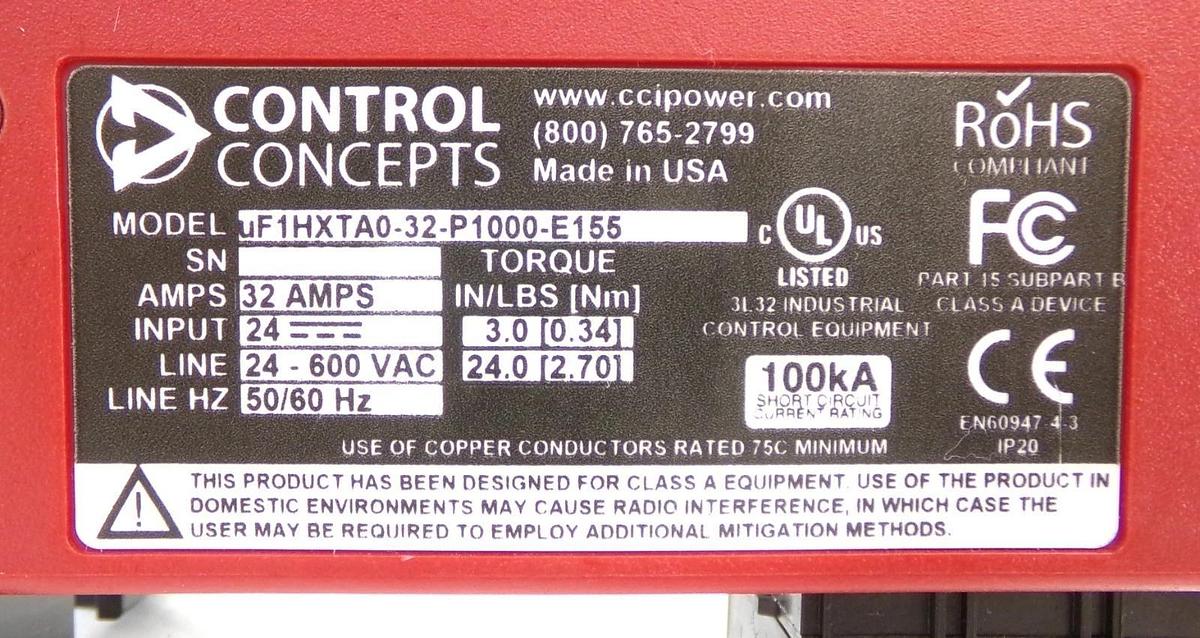 Used Control Concepts uF1HXTA0-32-P1000-E155 SCR Controller Lot of 3 Working