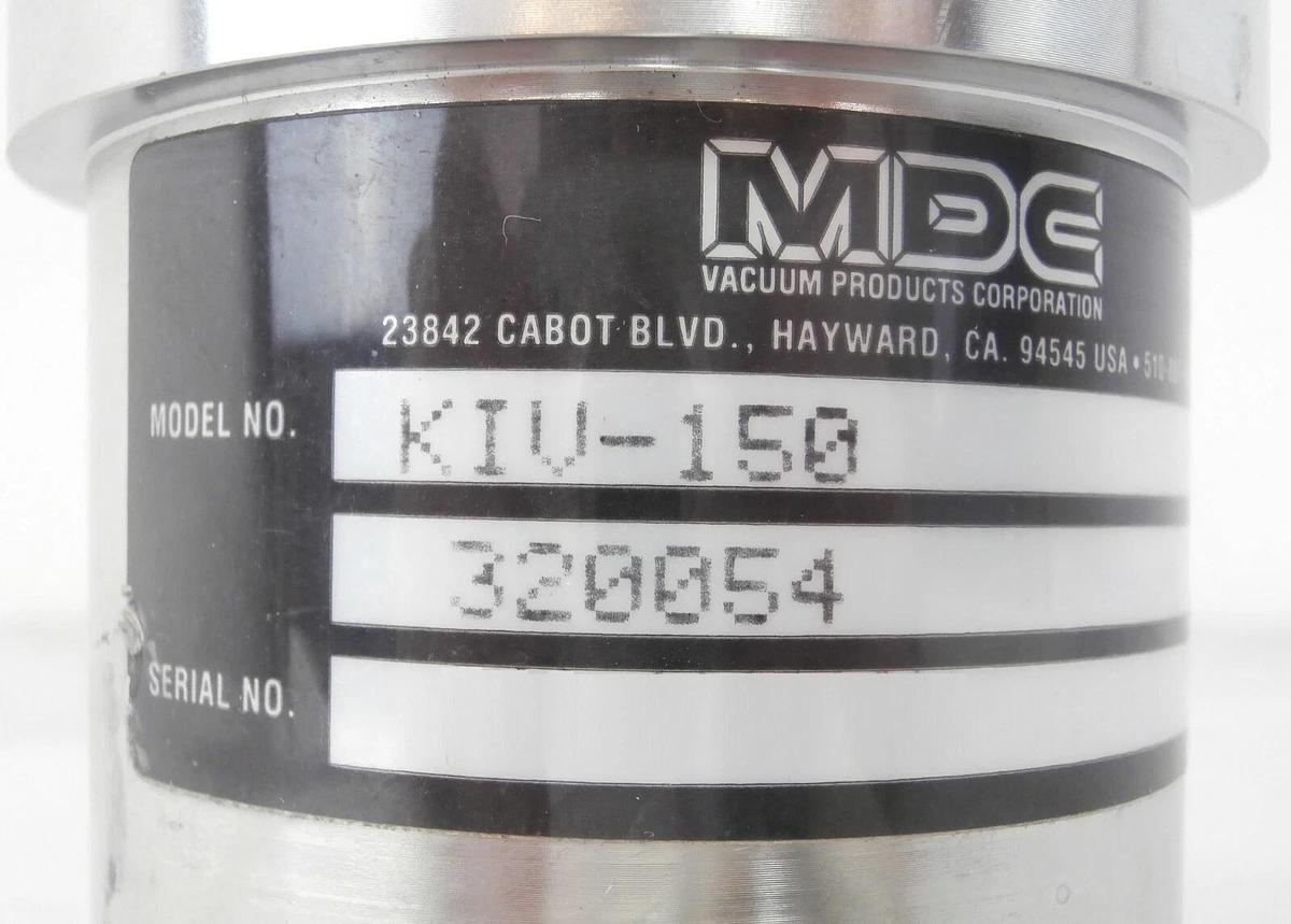 Used MDC Vacuum Products KIV-150 Manual Pneumatic In-Line Valve 320054 Working Spare